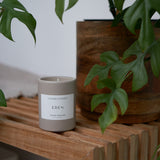 Lagom Studios_Vegane Duftkerze im Keramikgefäß_Hellbraun_Eden_Nature Collection