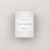 Lagom Studios x The Female Suit_EncouragementCollection_Duftkerze Rose_I am Woman_Weiß