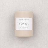 Lagom Studios_Vegane Duftkerze im Keramikgefäß_Beige_GOD JUL_Christmas